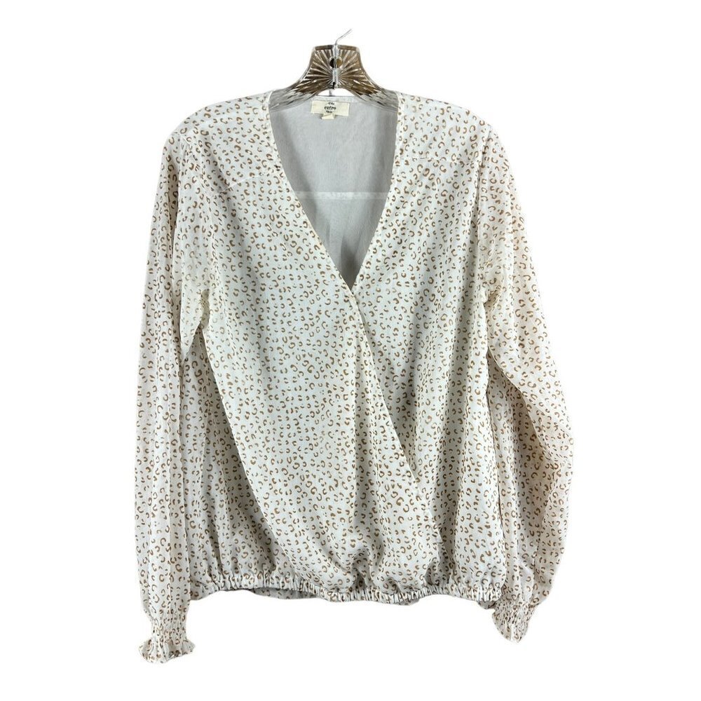 Entro Women's Shear Small Animal Print Blouse